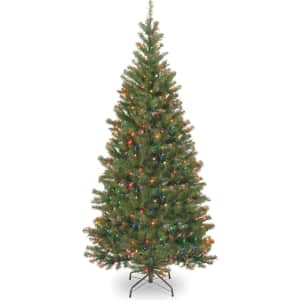 National Tree Company 7-Ft. Pre-Lit Aspen Spruce Artificial Christmas Tree for $90
