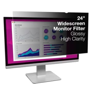 3M High Clarity Privacy Filter for 24.0" Widescreen Monitor (16:10) (HC240W1B) for $80