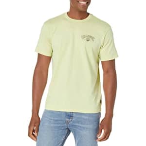 Billabong Men's Classic Short Sleeve Premium Logo Graphic T-Shirt, Theme Arch Light Green, Small for $28