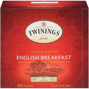 Twinings English Breakfast Black Tea Bags 100-Pack for $11