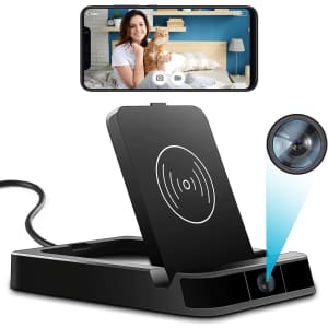 1080p WiFI Hidden Camera Wireless Charger for $35