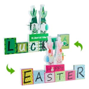 Reversible St. Patrick's Day/Easter Wooden Sign for $8