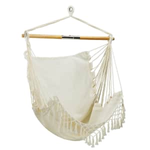 Bliss Hammocks 40" Island Rope Fringe Hammock Chair w/ Hanging Hardware for $53 Bliss Hammocks 40" Island Rope Fringe Hammock Chair w/ Hanging Hardware for $53