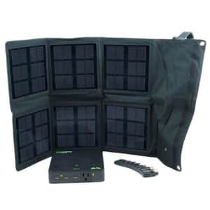 Nature Power 18W Portable Folding Solar Panel w/ Power Bank Elite 25 Rechargeable Battery Pack for $188