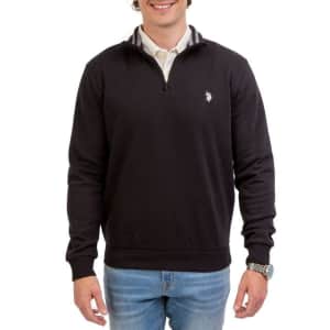 Walmart Clothing & Shoe Clearance. Pictured is the U.S. Polo Assn. Men's Quarter Zip Top for $18.53 (low by $11)