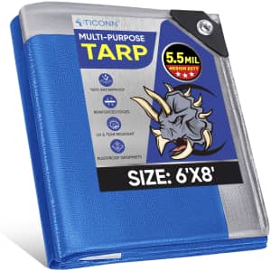 Ticonn 6x8-Foot Heavy Duty Tarp for $7