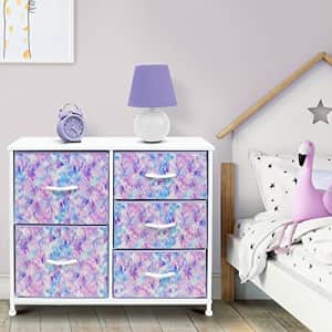Sorbus Dresser with 5 Drawers - Bedside Furniture & Night Stand End Table Dresser for Home, Bedroom for $68