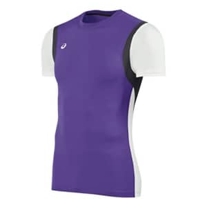 ASICS Men's Enduro Shorts Sleeve Top, Purple/White, X-Small for $50