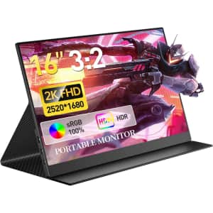 16" 2K HDR IPS Portable LED Monitor for $105