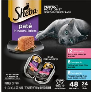 Sheba Perfect Portions Paté Wet Cat Food Tray 24-Count (48 Servings) for $15 w/ Sub & Save Sheba Perfect Portions Paté Wet Cat Food Tray 24-Count (48 Servings) for $15 w/ Sub & Save
