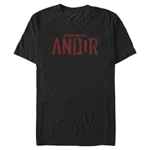 STAR WARS Big & Tall Andor Men's Tops Short Sleeve Tee Shirt, Black, 4X-Large Big Tall for $10