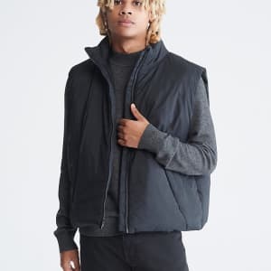 Calvin Klein Men's Recycled Nylon Full Zip Puffer Vest for $38