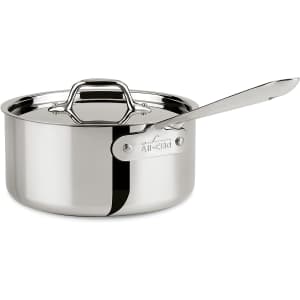 All-Clad D3 3-Ply Stainless Steel 3-Quart Sauce Pan with Lid for $120