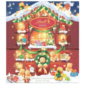 Lindt Holiday Teddy Bear Advent Calendar for $10
