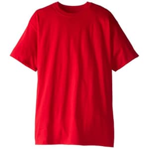 Hanes Men's Size Short-Sleeve Beefy T-Shirt (Pack of Two), Deep Red, 3X-Large/Tall for $21