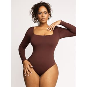 Popilush Shapewear Long Sleeve Square Neck Tummy Control Bodysuit for $30 Popilush Shapewear Long Sleeve Square Neck Tummy Control Bodysuit for $30