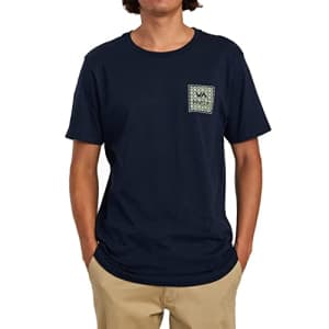 RVCA Men's Graphic Short Sleeve Crew Neck Tee Shirt, Va All The Way/Navy Marine, X-Large for $25