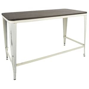 LumiSource, Inc. LumiSource Indoor Home/Office Furniture Pia Industrial Desk in Vintage Cream and Espresso for $135