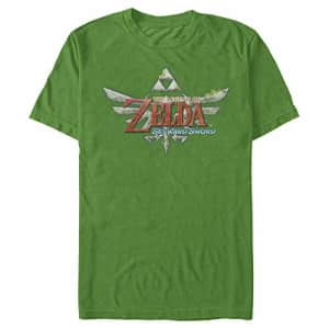 Nintendo Men's Legend of Zelda The Skyward Sword Royal Crest Game Logo T-Shirt, Kelly, XXX-Large for $17