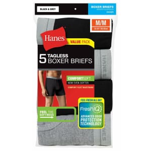 Hanes Men's FreshIQ Flex Boxer Briefs 7-Pack for $13 in cart Hanes Men's FreshIQ Flex Boxer Briefs 7-Pack for $13 in cart