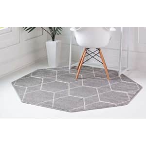 Unique Loom Trellis Frieze Collection Area Rug - Geometric (7' 10" Octagon, Light Gray/ Ivory) for $85 Unique Loom Trellis Frieze Collection Area Rug - Geometric (7' 10" Octagon, Light Gray/ Ivory) for $85