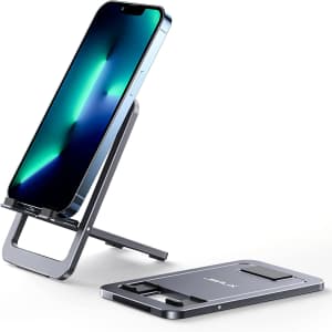 Jsaux Foldable Aluminum Phone Stand for $9