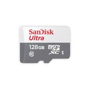 SANDISK Ultra MICROSDXC 128GB + SD Adapter 100MB/S Class 10 UHS-I - Tablet Packaging for $17