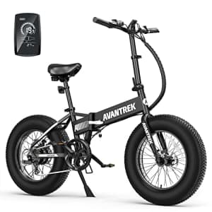 AVANTREK Electric Bike 20"x4" for Adults, 1.5X Faster Charge, 500W Brushless Motor 48V/10Ah for $699