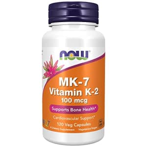 Now Foods NOW Supplements, MK-7 Vitamin K-2 100 mcg, Cardiovascular Support*, Supports Bone Health*, 120 Veg for $17