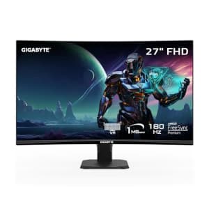 GIGABYTE GS27FC 27" 180Hz 1080P Gaming Monitor, 1920 x 1080 VA 1500R Display, 1ms (MPRT) Response for $120