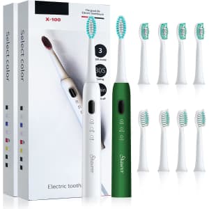 Skauerer Sonic Electric Toothbrush 2-Pack for $20