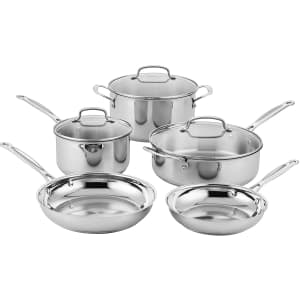 Cuisinart 8-Piece Stainless Steel Cookware Set for $140
