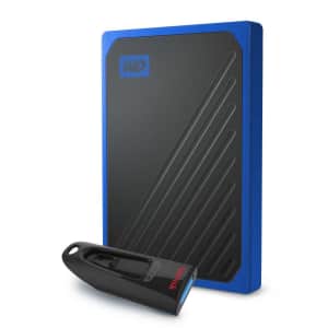 WD My Passport Go 1TB External SSD w/ SanDisk 64GB USB Flash Drive for $100 WD My Passport Go 1TB External SSD w/ SanDisk 64GB USB Flash Drive for $100
