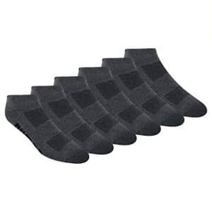 PUMA Men's 6 Pack Low Cut Socks, Grey w/Black, 10-13 for $9