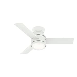 Hunter Dublin Low Profile Indoor Ceiling Fan with LED Light and Remote Control, 44", Matte White for $300