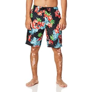 Kanu Surf Men's Infinite Swim Trunks (Regular & Extended Sizes), Bermuda Black, XX-Large for $13