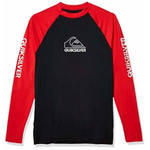Quiksilver Men's ON Tour LS Long Sleeve Rashguard SURF Shirt, HIGH Risk RED, XXX-Large for $37