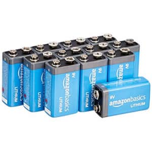 Amazon Basics 12-Pack 9 Volt High-Performance Lithium Batteries, 10-Year Shelf Life, Long Lasting for $61