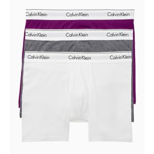 Calvin Klein Men's Modern Cotton Stretch Boxer Briefs 3-Pack. That's $34 under list, the lowest price we could find, and a great deal on men's briefs in this brand.