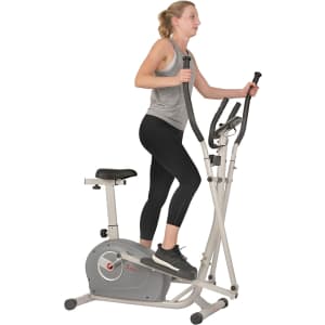 Sunny Health & Fitness Essential Magnetic Upright Seated Elliptical for $251