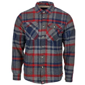 Canada Weather Gear Men's Fleece-Lined Flannel Shirt for $24