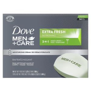 Dove Men+Care 4-oz. Body and Face Bar 14-Pack for $11 via Sub & Save