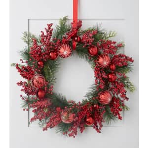 Christmas Trees & Wreaths at Macy's. Save on over 3,400 seasonal decor items, including the pictured Holiday Lane Christmas Cheer Red Berries Wreath for $38.99 ($59 off).