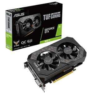 ASUS TUF Gaming NVIDIA GeForce GTX 1660 Ti EVO OC Edition Graphics Card (PCIe 3.0, 6GB GDDR6, HDMI for $245