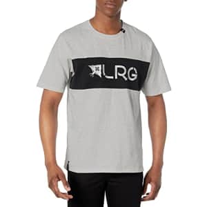 LRG Lifted Research Group Men's Knit Tee Shirt, Athletic Heather for $23