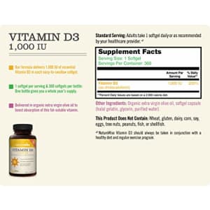 NatureWise Vitamin D3 1,000 IU (1 Year Supply) for Healthy Muscle Function, Bone Health, and Immune for $14