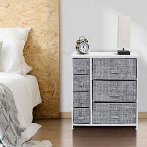 Sorbus Dresser with 7 Drawers - Chest Organizer Tower Unit with Steel Frame, Wood Top, Easy Pull for $43