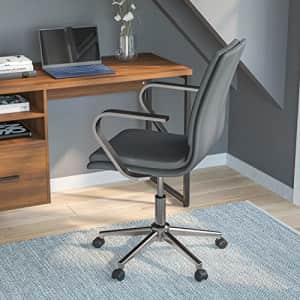 Flash Furniture James Mid-Back Designer Executive Office Chair - Gray LeatherSoft Upholstery - for $199 Flash Furniture James Mid-Back Designer Executive Office Chair - Gray LeatherSoft Upholstery - for $199