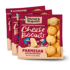 Michel et Augustin Parmesan Cheese Crackers 3-Pack for $9