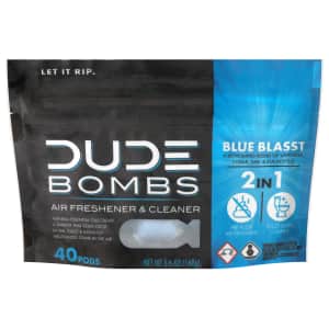 Dude Bombs Blue Blasst 40-Pod Air Freshener & Cleaner for $10